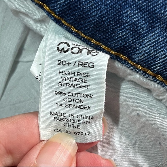 Warehouse One High Rise Vintage Straight 20+ R Distressed Jeans NWT - Picture 3 of 10